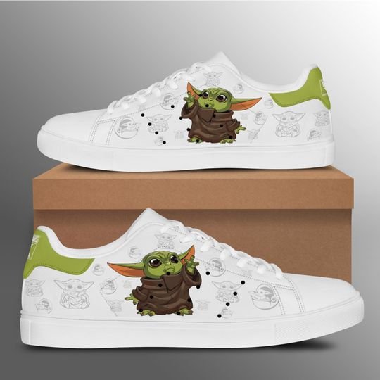 Baby Yoda Stan Smith Low Top Shoes 1