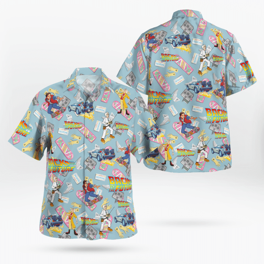 Back To The Future Pattern Hawaiian Shirt 1