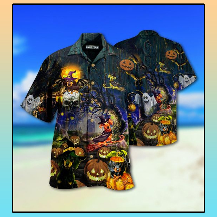 Halloween And Dogs Hawaiian Shirt1
