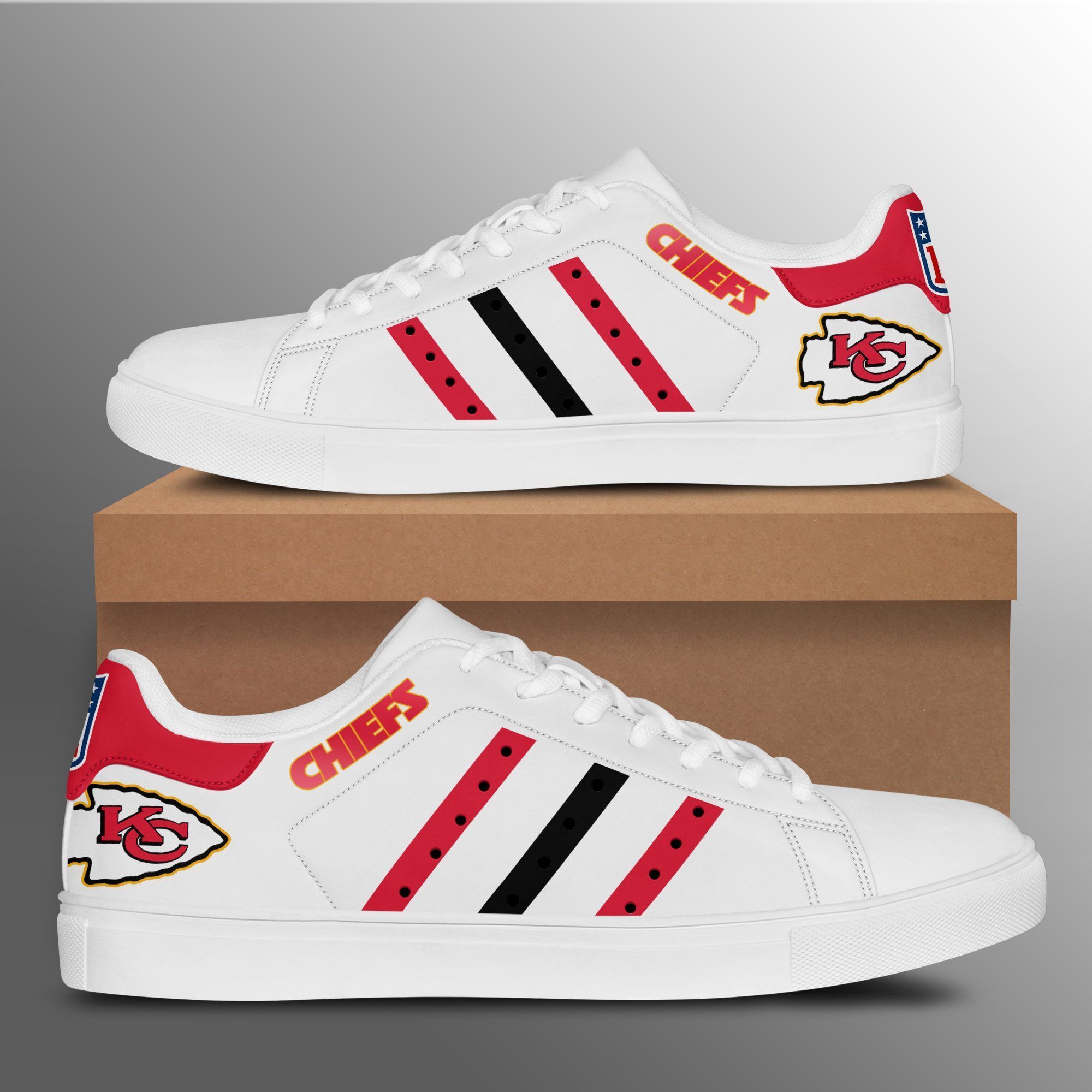 Kansas City Chiefs Stan Smith Low Top Shoes 2