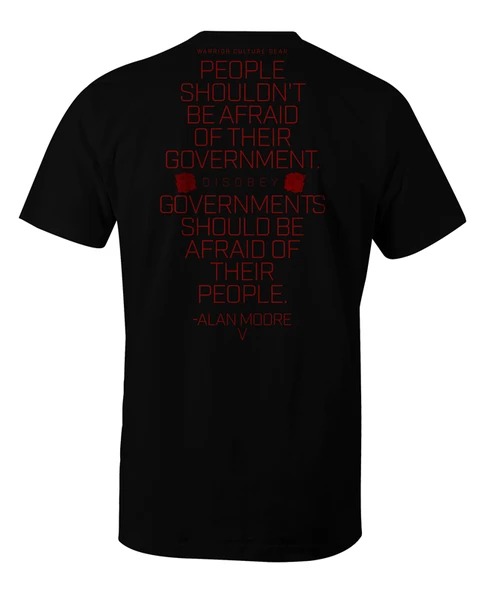 Anonymous people shouldnt be afraid of their government shirt 1
