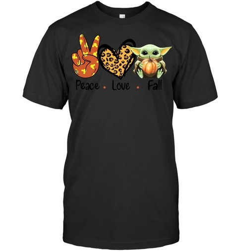 Baby Yoda Mickey Mouse Peace Love Fall shirt hoodie