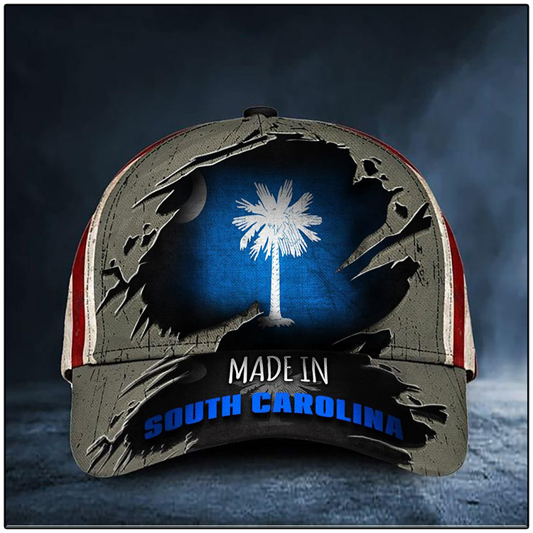 Patriotic South Carolina Flag Made In South Carolina Baseball Cap3