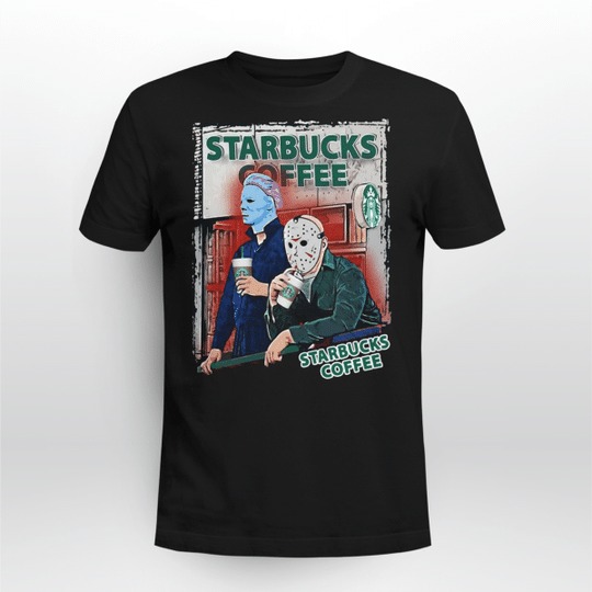 Starbucks coffee Michael Myers Jason Voorhees shirt hoodie 1