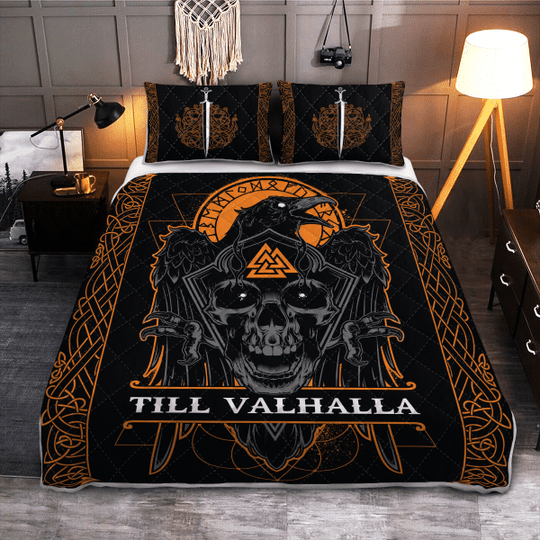 Till Valhalla Viking Quilt Bedding Set 1