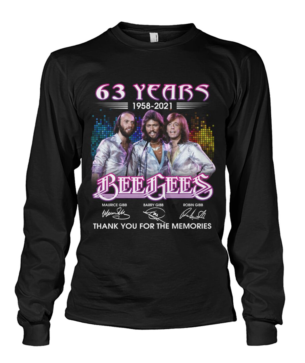 63 Years 1958 2021 Bee Gees Thank You For The Memories Shirt Hoodie