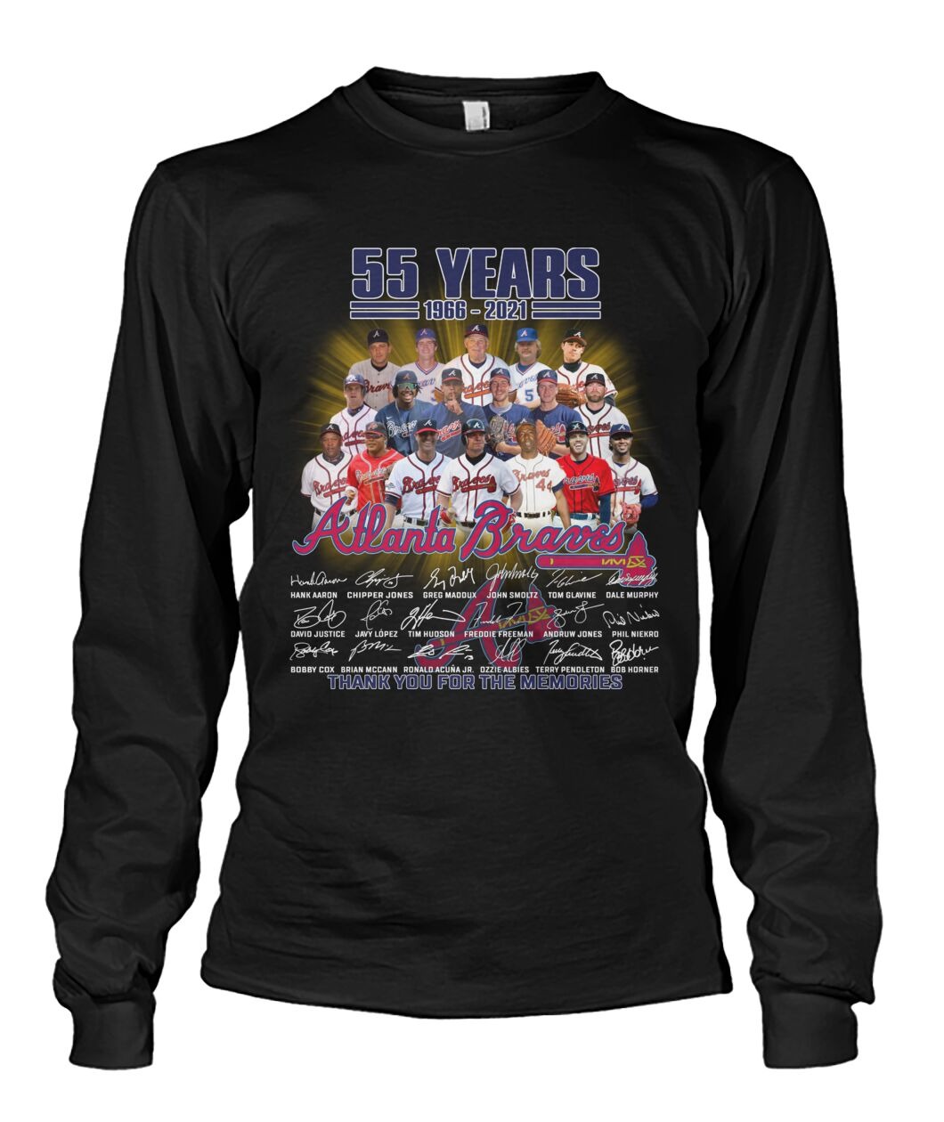 Atlanta Braves MLB 55 years thank you for the memories shirt hoodie 1