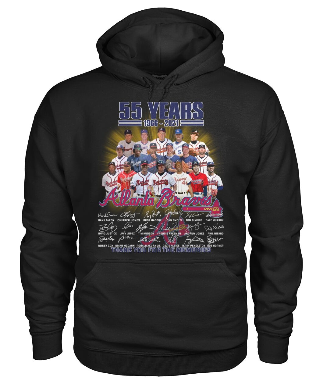 Atlanta Braves MLB 55 years thank you for the memories shirt hoodie 2