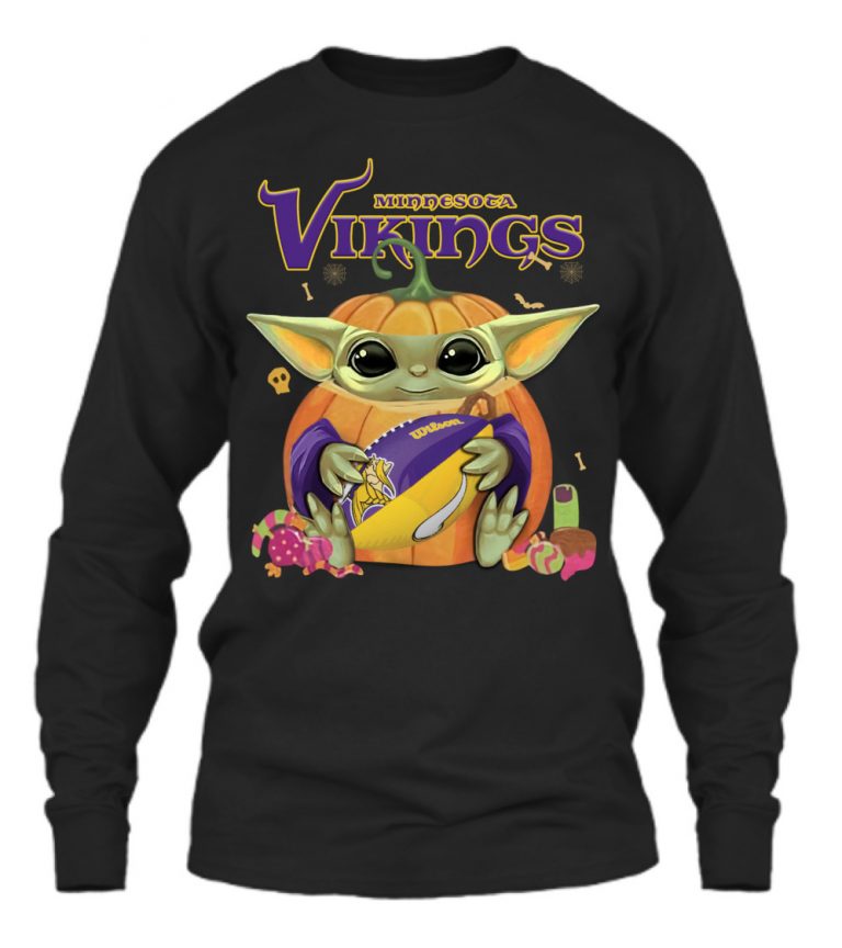 Baby Yoda Pumpkin Minnesota Vikings Shirt, Hoodie 1