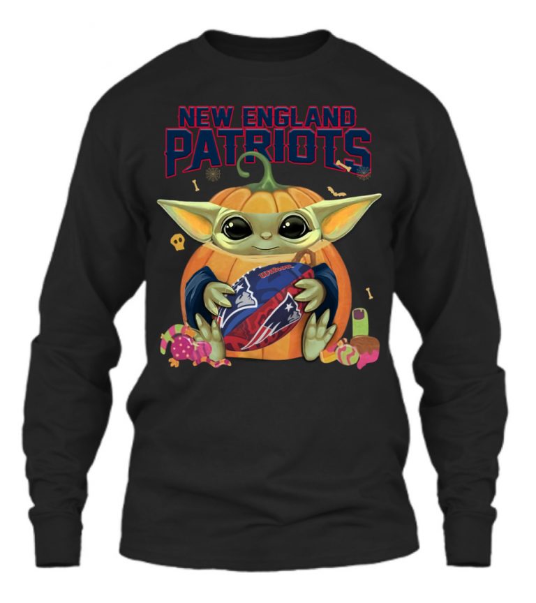 Baby Yoda Pumpkin NFL New England Patriots Shirt, Hoodie 1