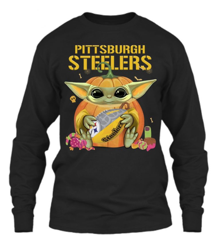 Baby Yoda Pumpkin NFL Pittsburgh Steelers Shirt, Hoodie 1