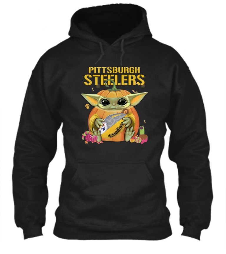 Baby Yoda Pumpkin NFL Pittsburgh Steelers Shirt, Hoodie 4