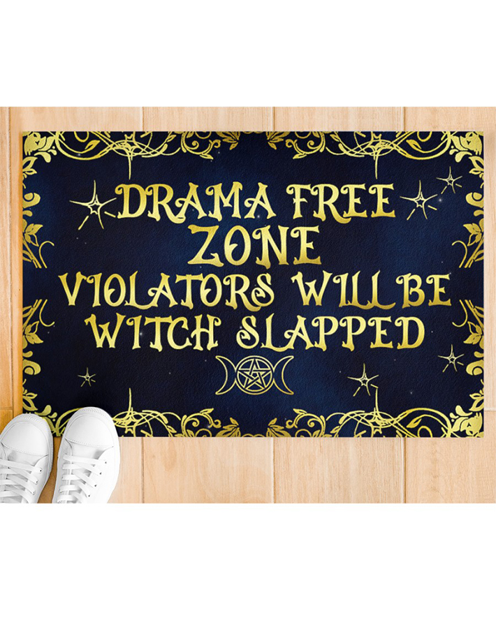 Drama Free Zone Violators Will Be Witch Slapped Doormat3