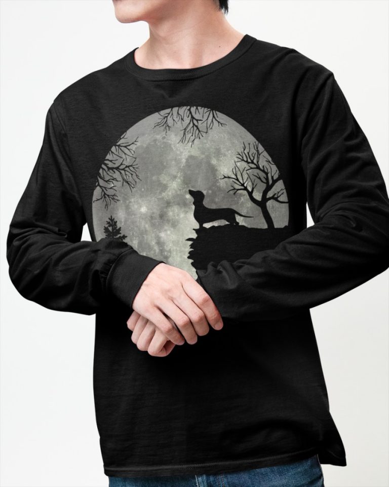 Halloween Dachshund And Moon Shirt, Hoodie 1