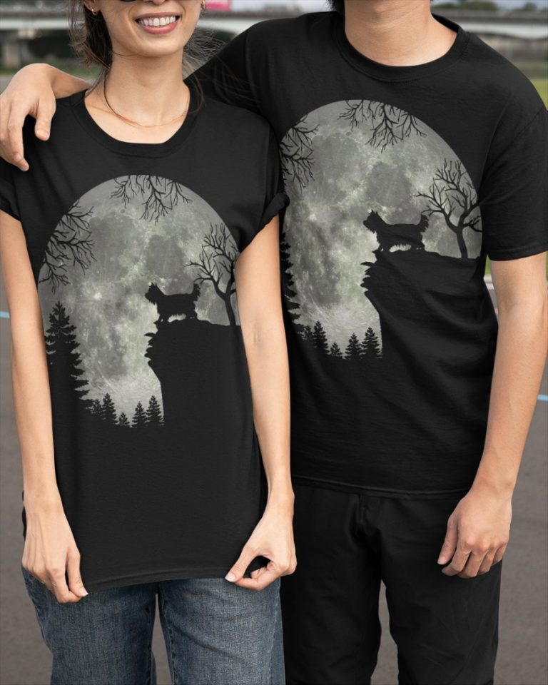 Halloween Yorkshire Terrier And Moon Shirt, Hoodie 2