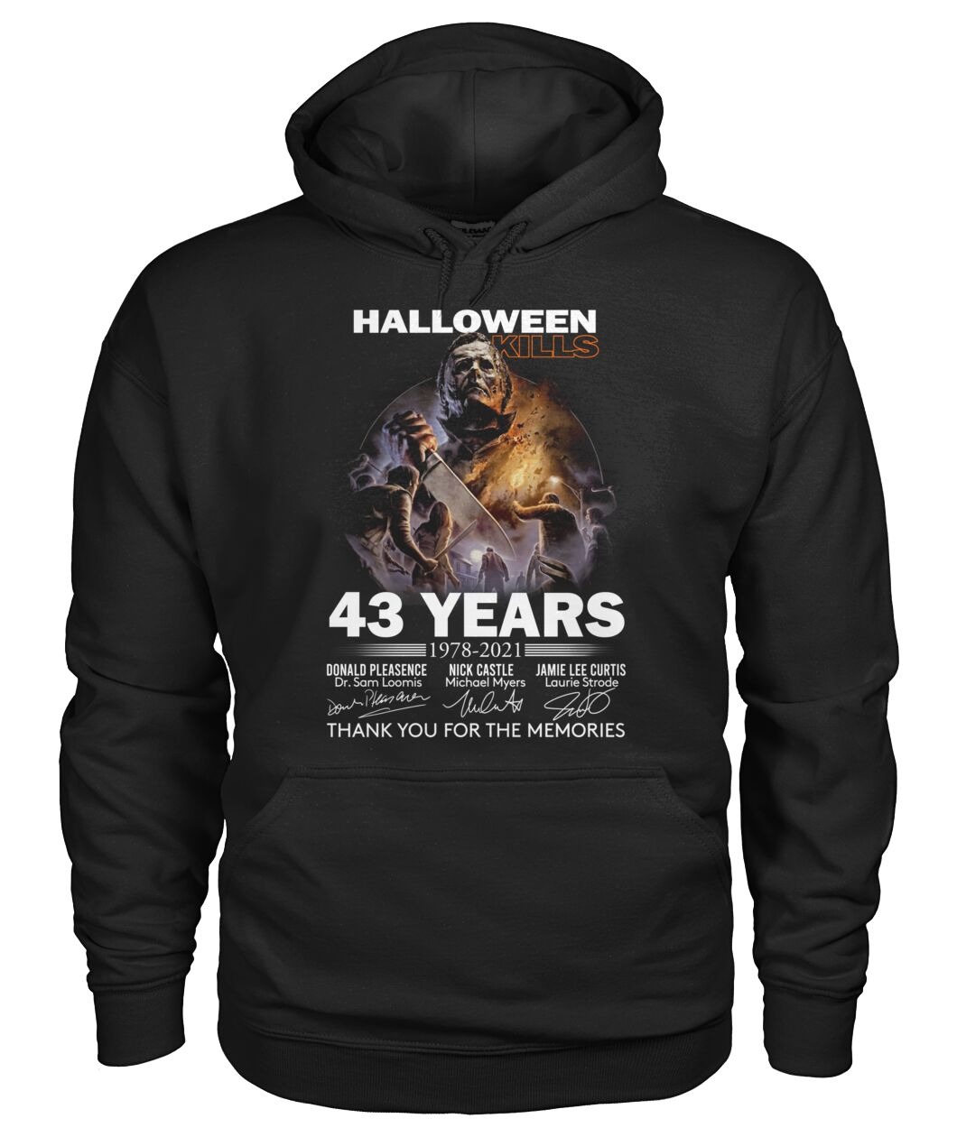 Michael Myers Halloween kills 43 years thank you for the memories shirt hoodie 3