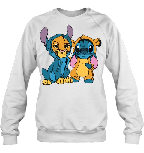 Stitch And Lion King Simba Shirt Hoodie3