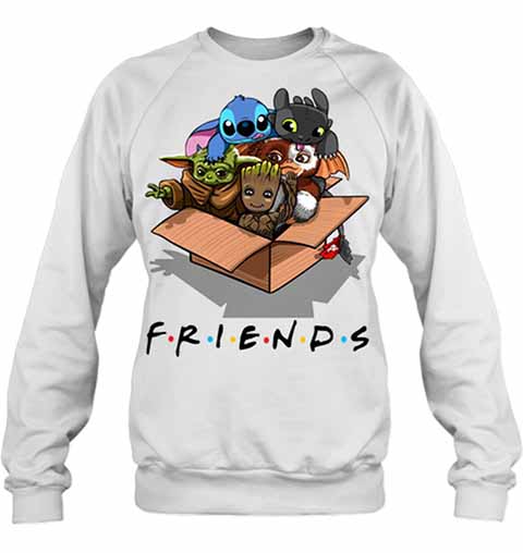 Stitch Toothless Baby Yoda Groot Gizmo Friends Shirt Hoodie3