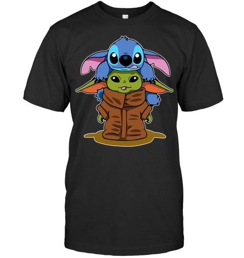 Stitch and Baby Yoda Star Wars shirt hoodie 1