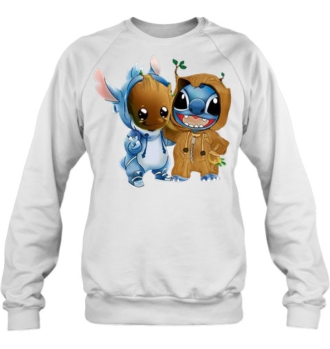 Stitch and Groot shirt hoodie 2