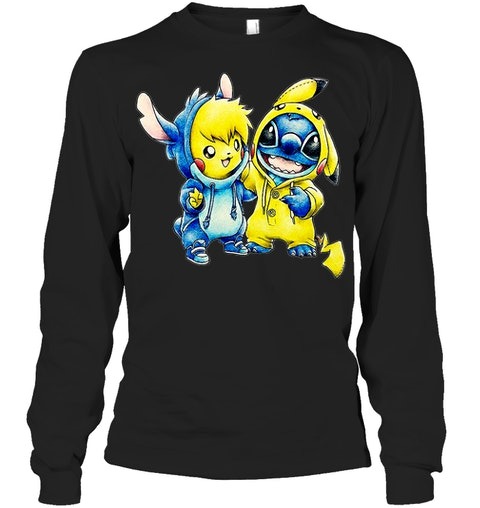 Stitch and Pikachu shirt hoodie 5