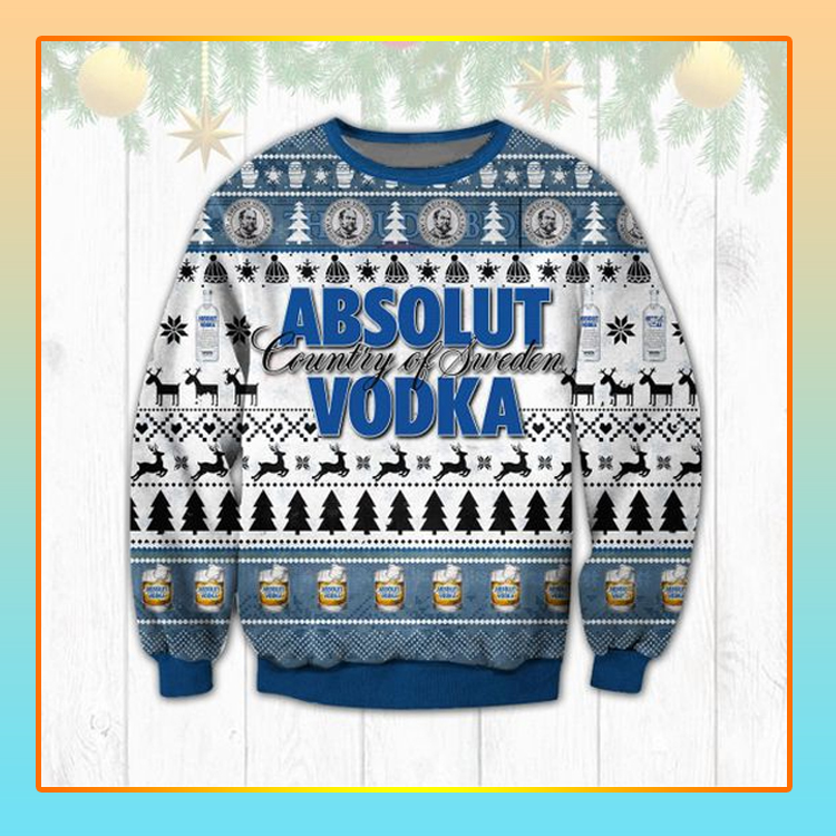 Absolut Vodka Beer Christmas Ugly Sweater1