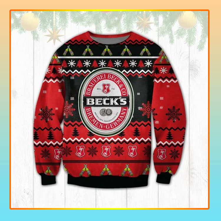Becks Beer Christmas Ugly Sweater1