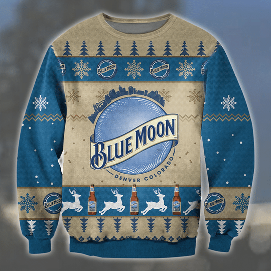 Blue Moon Beer Christmas Ugly Sweater