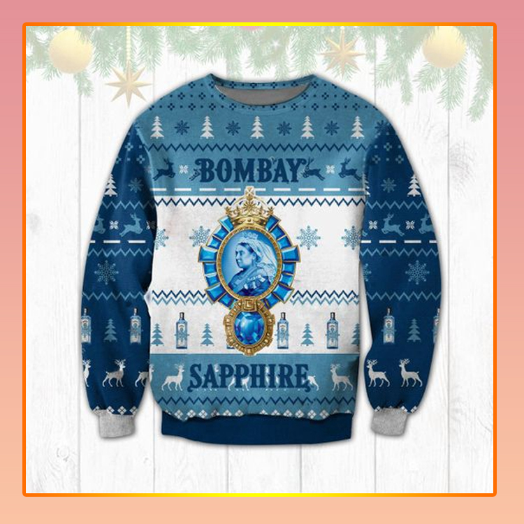 Bombay Sapphire Beer Christmas Ugly Sweater1