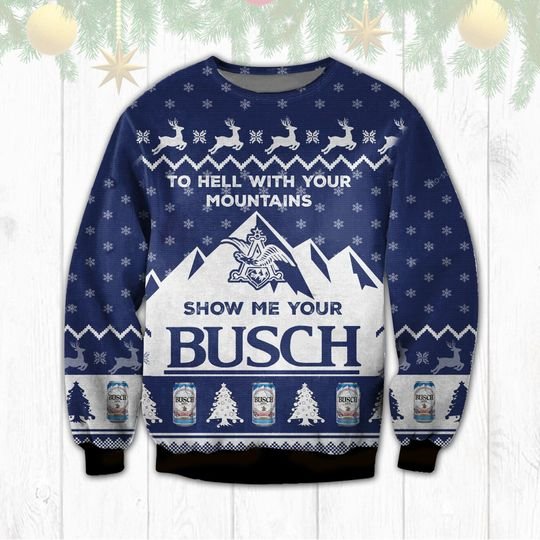 Busch Show Me Your Beer Christmas Ugly Sweater