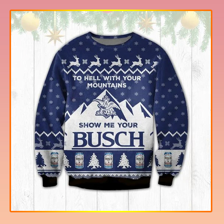 Busch Show Me Your Beer Christmas Ugly Sweater2