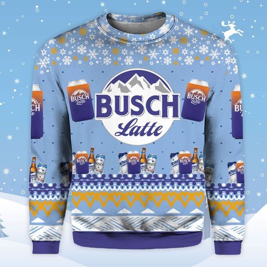 Busch latte Beer Christmas Ugly Sweater