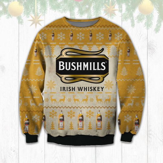 Bushmills Irish Whiskey Beer Christmas Ugly Sweater