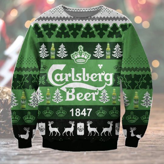 Carlsberg Beer 1847 Beer Christmas Ugly Sweater