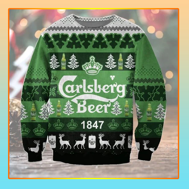 Carlsberg Beer 1847 Beer Christmas Ugly Sweater1