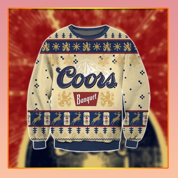 Coors Banquet Beer Christmas Ugly Sweater1