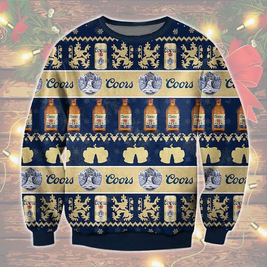 Coors Beer Christmas Ugly Sweater