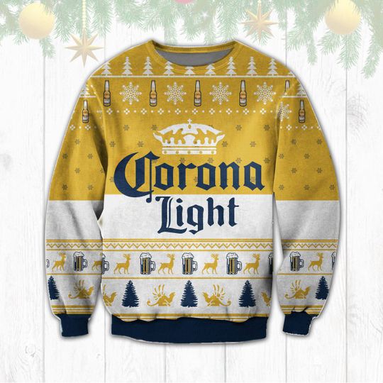 Corona Light Beer Christmas Ugly Sweater