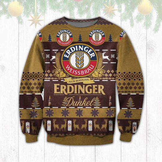 Erdinger Dunkel Beer Christmas Ugly Sweater
