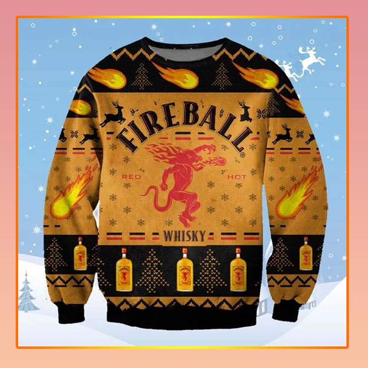 Fireball Whiskey Christmas Ugly Sweater2