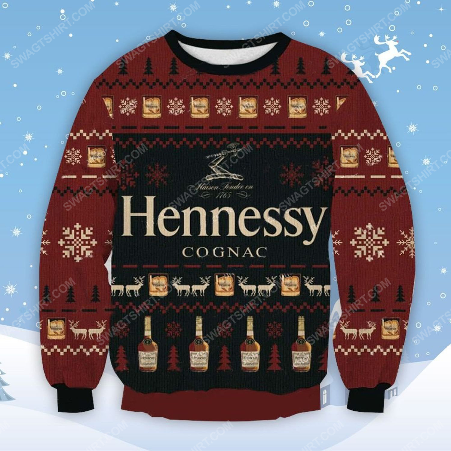 Hennessy Cognac Christmas Ugly Sweater