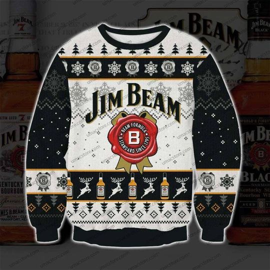 Jim Beam Beer Christmas Ugly Sweater