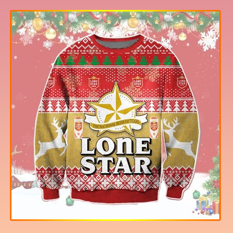 Lone Star Beer Christmas Ugly Sweater1