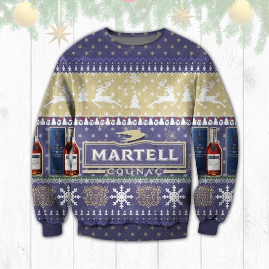 Martell Cognac Beer Christmas Ugly Sweater