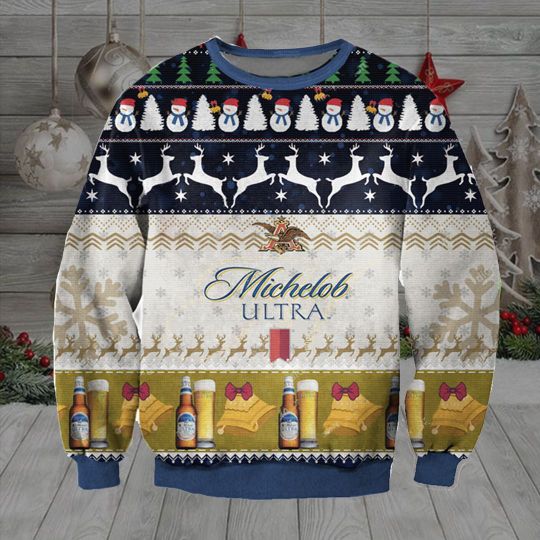 Michelob Ultra Beer Christmas Ugly Sweater3