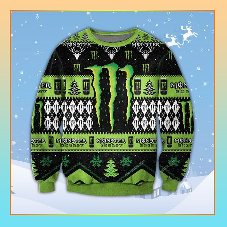 Monster Energ Christmas Ugly Sweater1