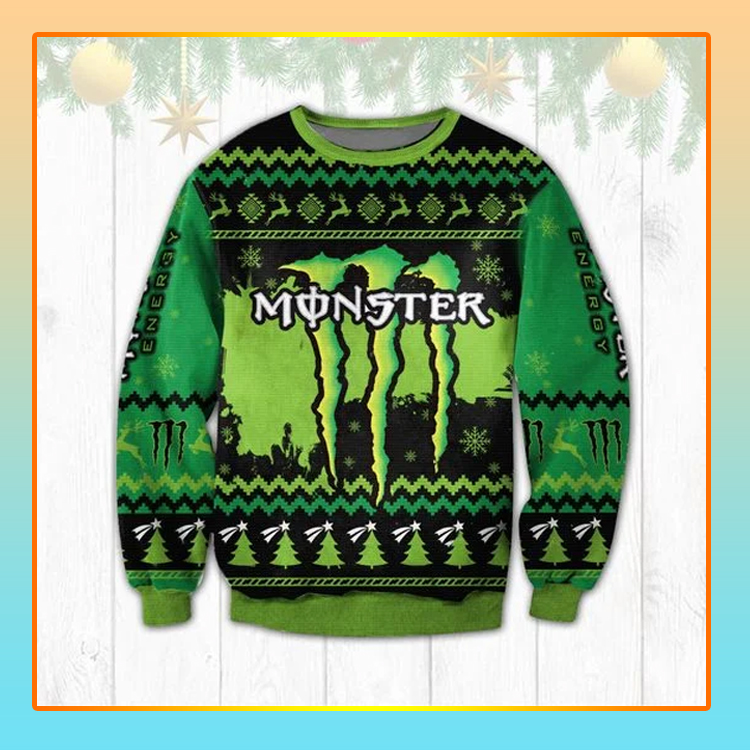 Monster Energy Christmas Ugly Sweater1