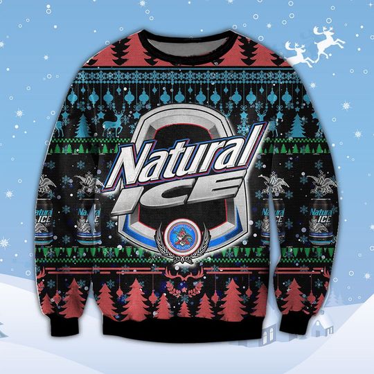 Natural ICE Beer Christmas Ugly Sweater