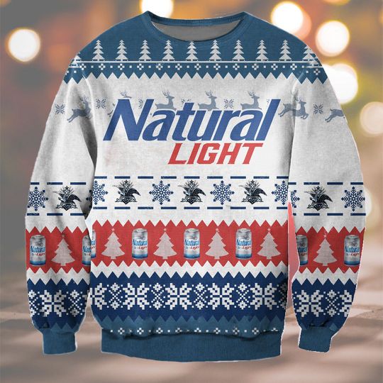 Natural Light Beer Christmas Ugly Sweater