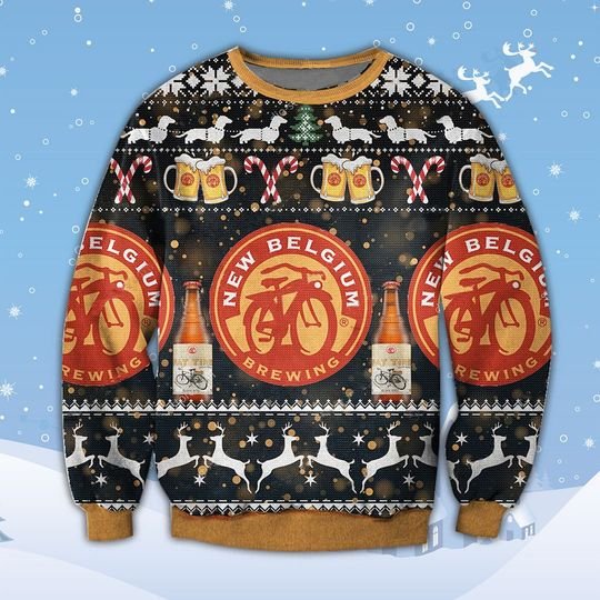 New Belgium Beer Christmas Ugly Sweater
